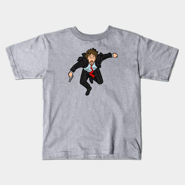 Hans Gruber Kids T-Shirt by BigOrangeShirtShop